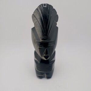 Mayan Aztec‎ Carved Obsidian Stone Figurine